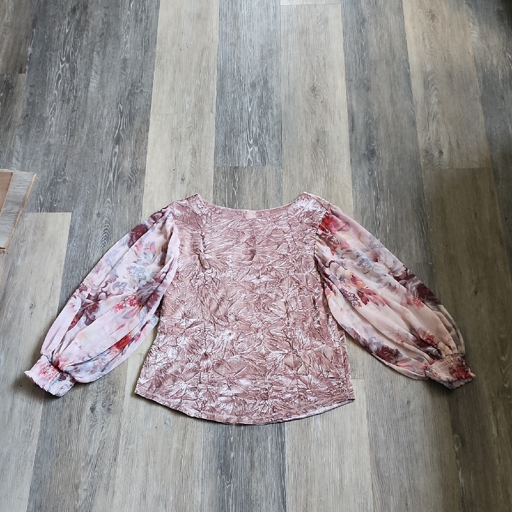 ANTHROPOLOGIE Floral Blush Women's Top